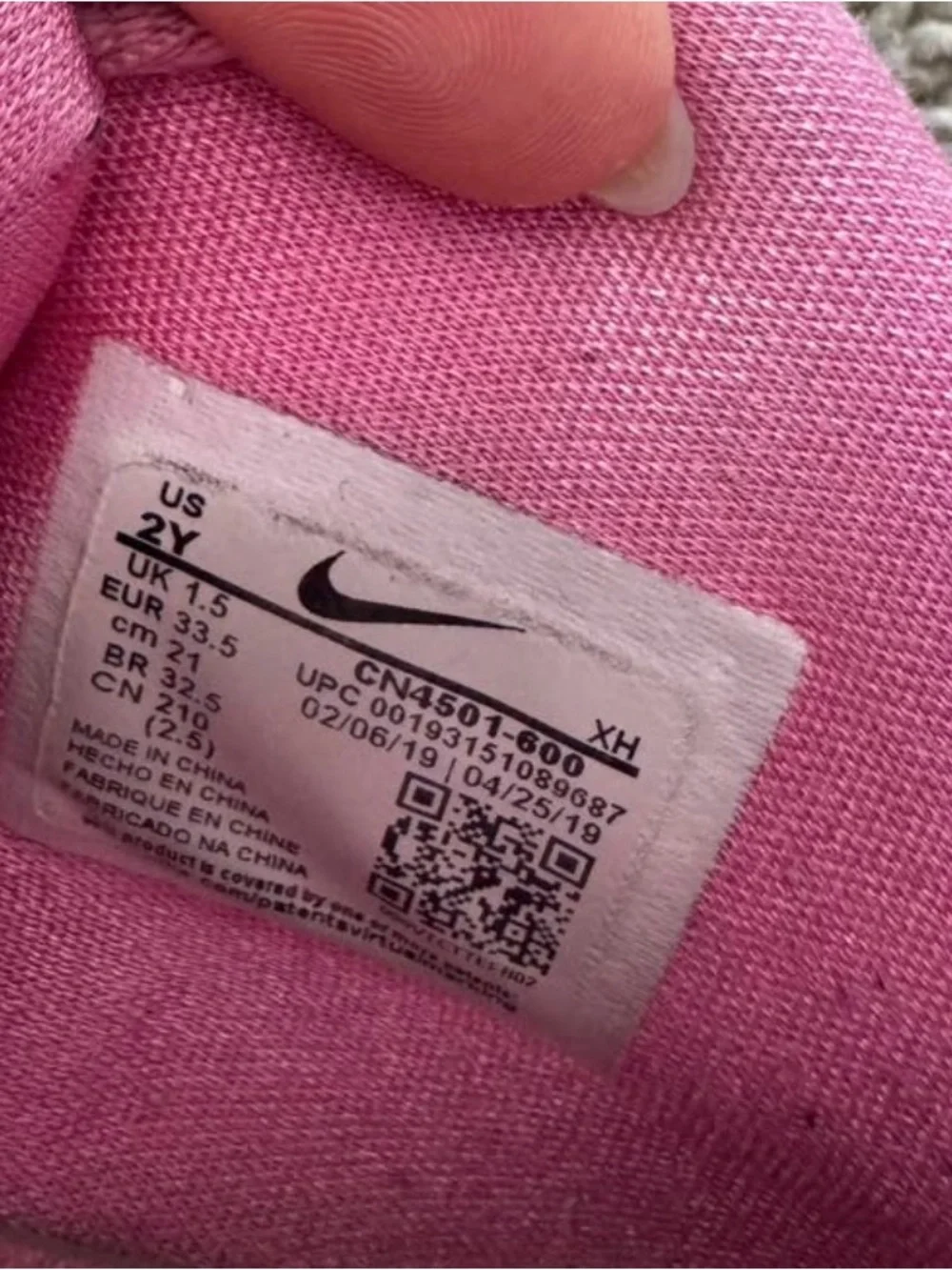 Nike Kids Pink and Lime Green Athletic Sneakers